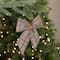 19" Black & White Plaid Two Loop Christmas Bow Decoration